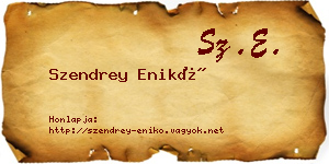 Szendrey Enikő névjegykártya