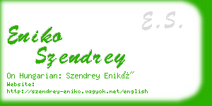 eniko szendrey business card